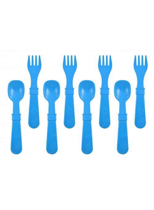 (8pk) BPA-Free Utensil Set for Babies & Kids - All Sky Blue