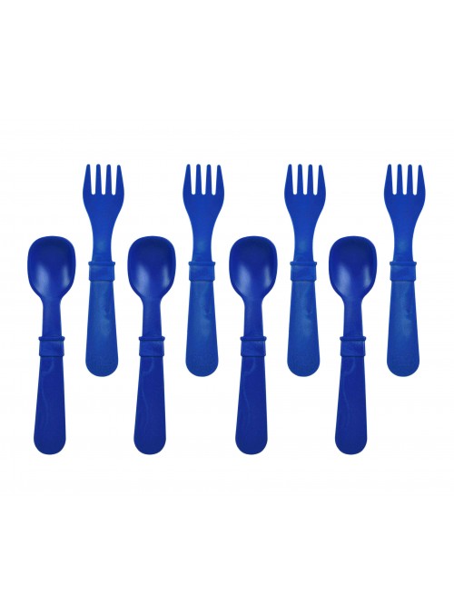 (8pk) BPA-Free Utensil Set for Babies & Kids - All Navy