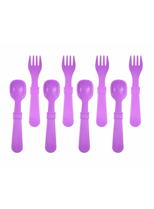 (8pk) BPA-Free Utensil Set for Babies & Kids - All Purple