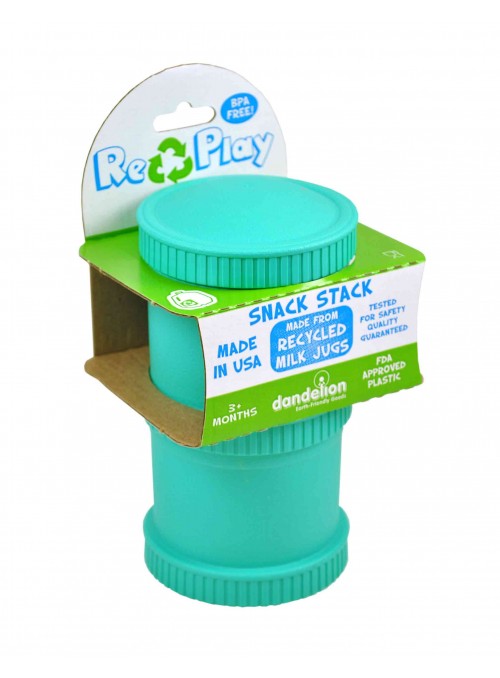 (2pk) BPA-Free Snack Stack for Babies & Kids - Aqua