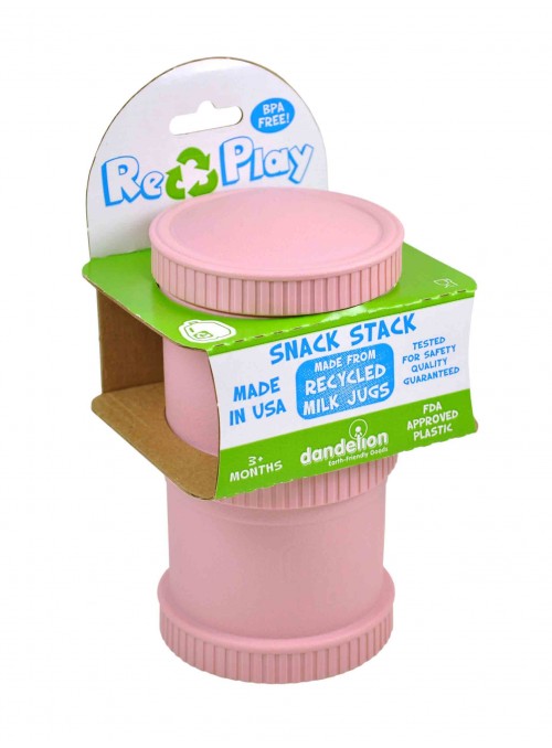 (2pk) BPA-Free Snack Stack for Babies & Kids - Baby Pink