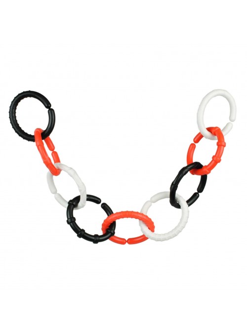 (9pk) BPA-Free Teether Links - Red, Black & White